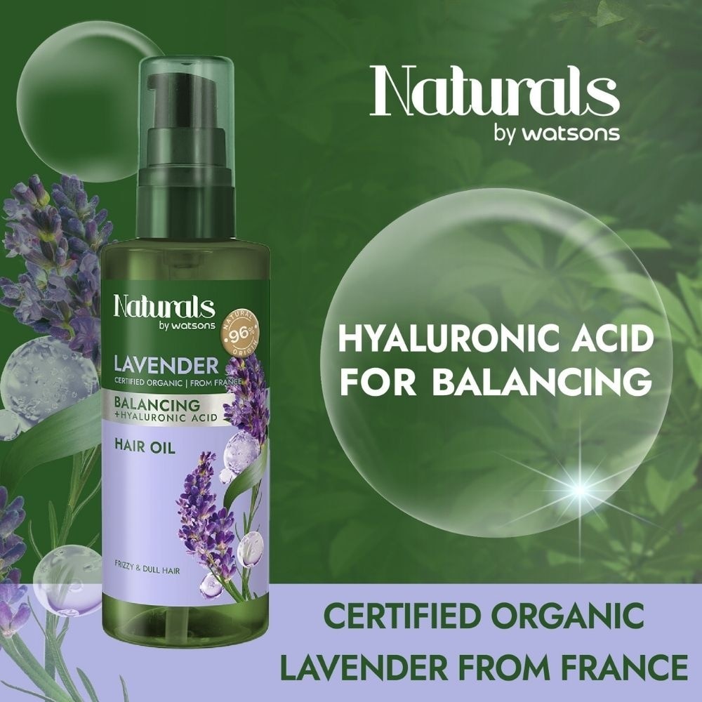 Lavender + Hyaluronic Acid Balancing Hair Oil (For Frizzy & Dull Hair) 100ml