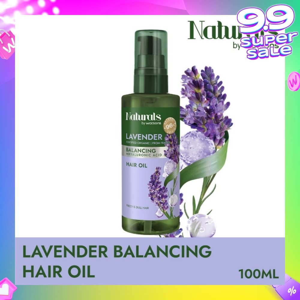 Lavender + Hyaluronic Acid Balancing Hair Oil (For Frizzy & Dull Hair) 100ml