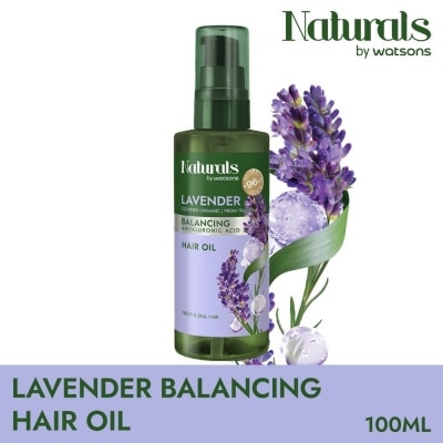 NATURALS BY WATSONS Lavender + Hyaluronic Acid Balancing Hair Oil (For Frizzy & Dull Hair) 100ml
