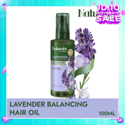 NATURALS BY WATSONS Lavender + Hyaluronic Acid Balancing Hair Oil (For Frizzy & Dull Hair) 100ml