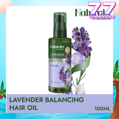 NATURALS BY WATSONS Lavender + Hyaluronic Acid Balancing Hair Oil (For Frizzy & Dull Hair) 100ml