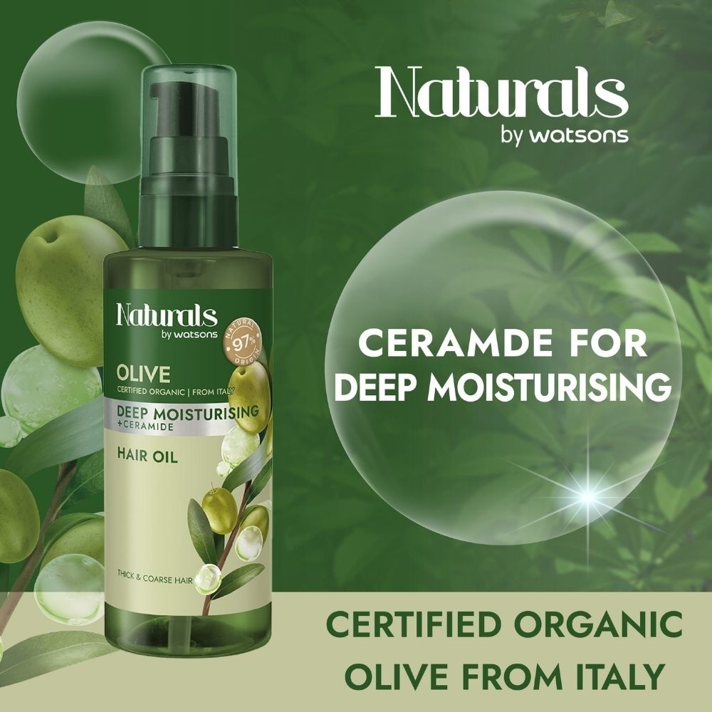 Olive + Ceramide Deep Moisturising Hair Oil (For Thick & Coarse Hair) 490ml