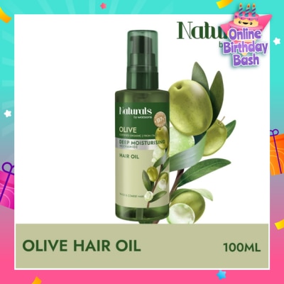 NATURALS BY WATSONS Olive + Ceramide Deep Moisturising Hair Oil (For Thick & Coarse Hair) 490ml