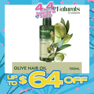 NATURALS BY WATSONS - Olive + Ceramide Deep Moisturising Hair Oil (For Thick & Coarse Hair) 490ml