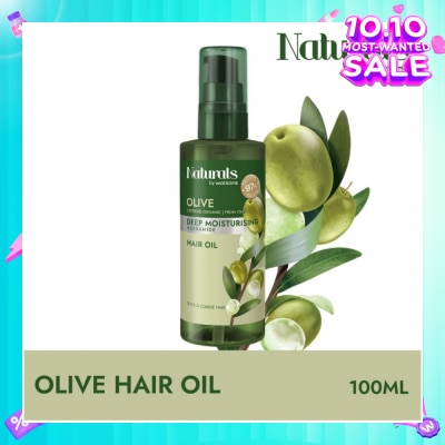 NATURALS BY WATSONS Olive + Ceramide Deep Moisturising Hair Oil (For Thick & Coarse Hair) 490ml