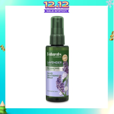 NATURALS BY WATSONS Balancing +Ceramide Hand Sanitising Spray Lavender 60ml
