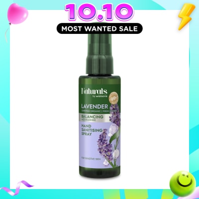 NATURALS BY WATSONS Balancing +Ceramide Hand Sanitising Spray Lavender 60ml image