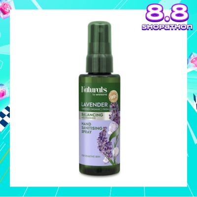 NATURALS BY WATSONS Balancing +Ceramide Hand Sanitising Spray Lavender 60ml