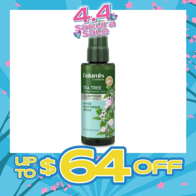 NATURALS BY WATSONS - Clarifying +Ceramide Hand Sanitising Spray Tea Tree 60ml