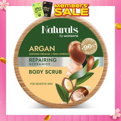 NATURALS BY WATSONS Argan + Ceramide Repairing Body Scrub (For Sensitive Skin) 200g