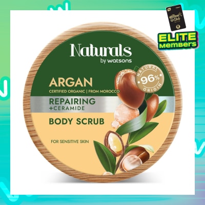 NATURALS BY WATSONS Argan + Ceramide Repairing Body Scrub (For Sensitive Skin) 200g