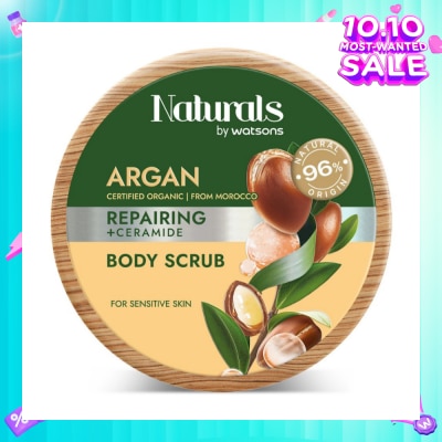 NATURALS BY WATSONS Argan + Ceramide Repairing Body Scrub (For Sensitive Skin) 200g
