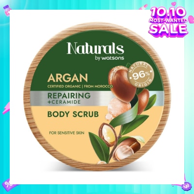 NATURALS BY WATSONS Argan + Ceramide Repairing Body Scrub (For Sensitive Skin) 200g