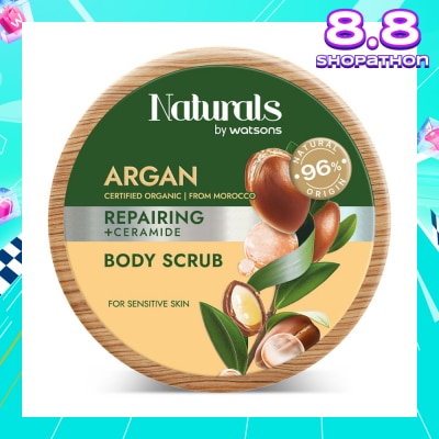 NATURALS BY WATSONS Argan + Ceramide Repairing Body Scrub (For Sensitive Skin) 200g