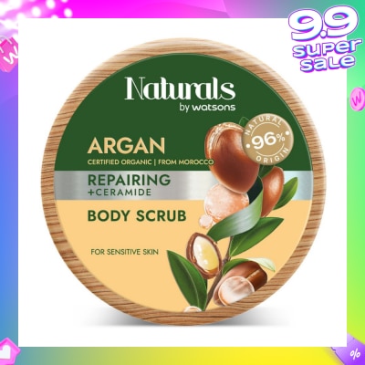 NATURALS BY WATSONS Argan + Ceramide Repairing Body Scrub (For Sensitive Skin) 200g