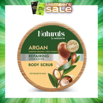 NATURALS BY WATSONS - Argan + Ceramide Repairing Body Scrub (For Sensitive Skin) 200g