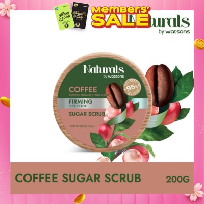 NATURALS BY WATSONS Coffee + Peptide Firming Sugar Scrub (For Sensitive Skin) 200g