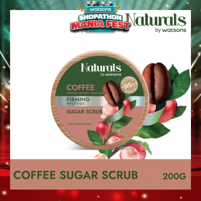 NATURALS BY WATSONS - Coffee + Peptide Firming Sugar Scrub (For Sensitive Skin) 200g