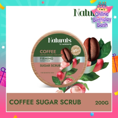 NATURALS BY WATSONS Coffee + Peptide Firming Sugar Scrub (For Sensitive Skin) 200g