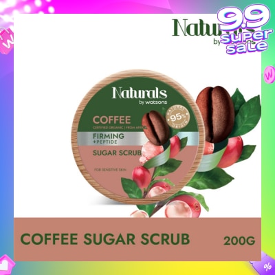 NATURALS BY WATSONS Coffee + Peptide Firming Sugar Scrub (For Sensitive Skin) 200g