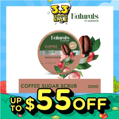 NATURALS BY WATSONS Coffee + Peptide Firming Sugar Scrub (For Sensitive Skin) 200g