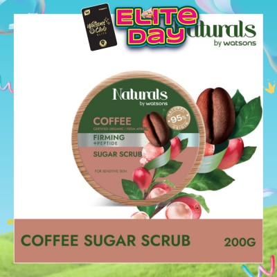 NATURALS BY WATSONS - Coffee + Peptide Firming Sugar Scrub (For Sensitive Skin) 200g