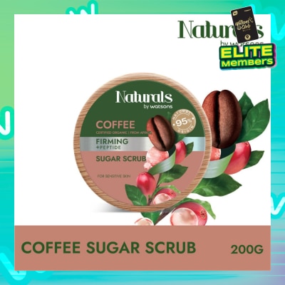 NATURALS BY WATSONS Coffee + Peptide Firming Sugar Scrub (For Sensitive Skin) 200g