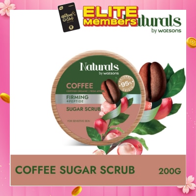 NATURALS BY WATSONS Coffee + Peptide Firming Sugar Scrub (For Sensitive Skin) 200g