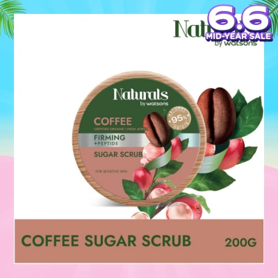 NATURALS BY WATSONS Coffee + Peptide Firming Sugar Scrub (For Sensitive Skin) 200g