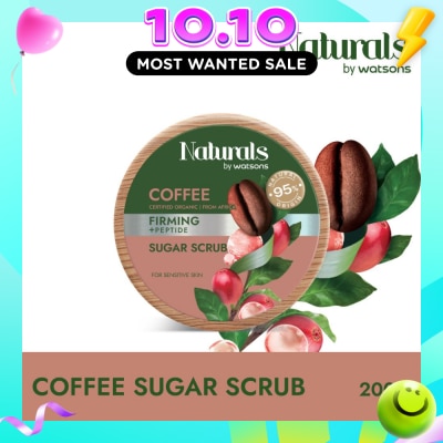 NATURALS BY WATSONS Coffee + Peptide Firming Sugar Scrub (For Sensitive Skin) 200g image