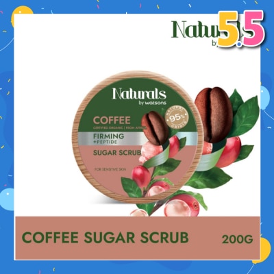 NATURALS BY WATSONS Coffee + Peptide Firming Sugar Scrub (For Sensitive Skin) 200g