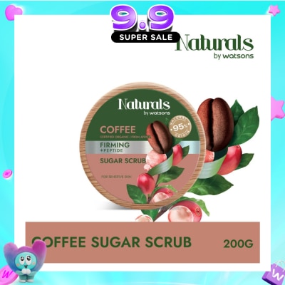 NATURALS BY WATSONS - Coffee + Peptide Firming Sugar Scrub (For Sensitive Skin) 200g image