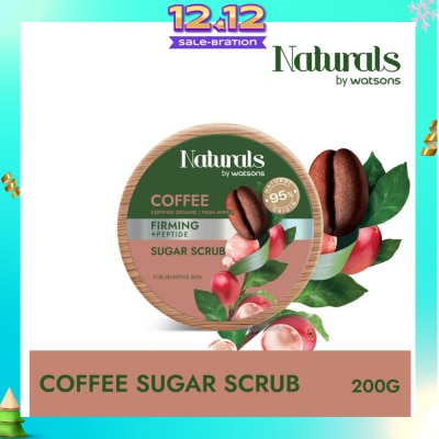 NATURALS BY WATSONS Coffee + Peptide Firming Sugar Scrub (For Sensitive Skin) 200g