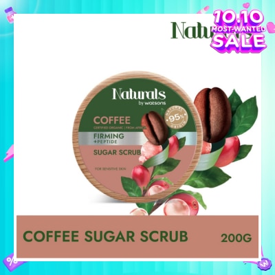 NATURALS BY WATSONS Coffee + Peptide Firming Sugar Scrub (For Sensitive Skin) 200g