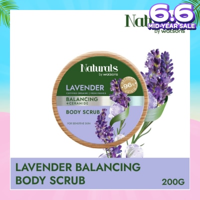 NATURALS BY WATSONS Lavender + Ceramide Balancing Body Scrub (For Sensitive Skin) 200g