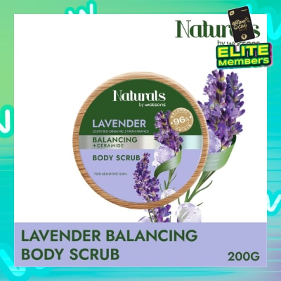 NATURALS BY WATSONS Lavender + Ceramide Balancing Body Scrub (For Sensitive Skin) 200g