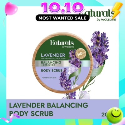 NATURALS BY WATSONS Lavender + Ceramide Balancing Body Scrub (For Sensitive Skin) 200g image
