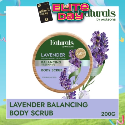 NATURALS BY WATSONS - Lavender + Ceramide Balancing Body Scrub (For Sensitive Skin) 200g