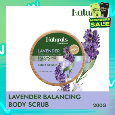 NATURALS BY WATSONS Lavender + Ceramide Balancing Body Scrub (For Sensitive Skin) 200g