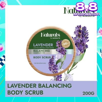 NATURALS BY WATSONS Lavender + Ceramide Balancing Body Scrub (For Sensitive Skin) 200g