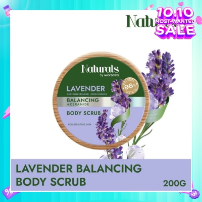 NATURALS BY WATSONS Lavender + Ceramide Balancing Body Scrub (For Sensitive Skin) 200g
