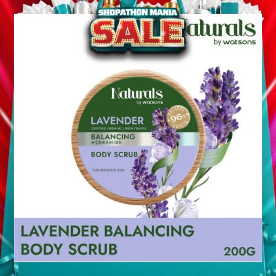 NATURALS BY WATSONS - Lavender + Ceramide Balancing Body Scrub (For Sensitive Skin) 200g