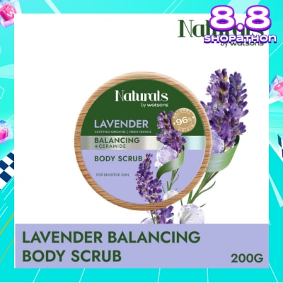 NATURALS BY WATSONS Lavender + Ceramide Balancing Body Scrub (For Sensitive Skin) 200g