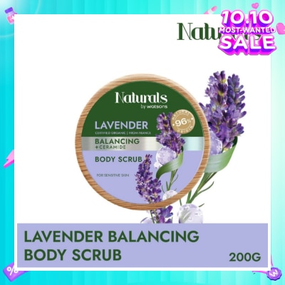 NATURALS BY WATSONS Lavender + Ceramide Balancing Body Scrub (For Sensitive Skin) 200g