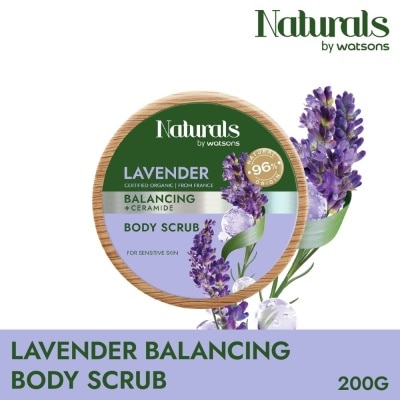 NATURALS BY WATSONS Lavender + Ceramide Balancing Body Scrub (For Sensitive Skin) 200g