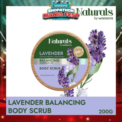 NATURALS BY WATSONS - Lavender + Ceramide Balancing Body Scrub (For Sensitive Skin) 200g