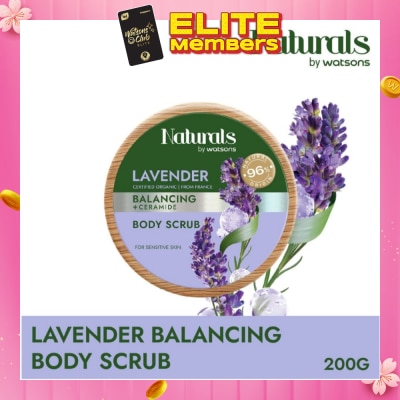 NATURALS BY WATSONS Lavender + Ceramide Balancing Body Scrub (For Sensitive Skin) 200g