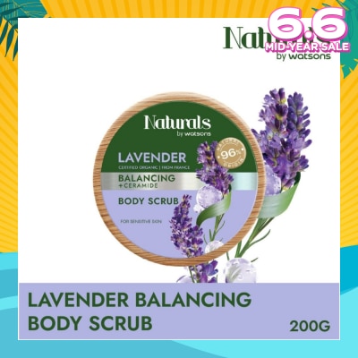 NATURALS BY WATSONS Lavender + Ceramide Balancing Body Scrub (For Sensitive Skin) 200g