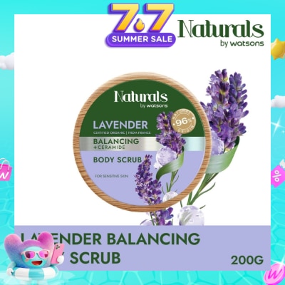 NATURALS BY WATSONS - Lavender + Ceramide Balancing Body Scrub (For Sensitive Skin) 200g