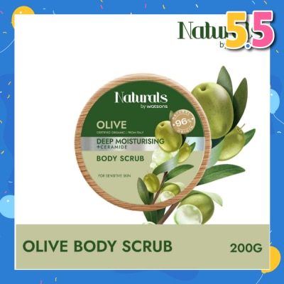 NATURALS BY WATSONS Olive + Ceramide Deep Moisturising Body Scrub (For Sensitive Skin) 200g